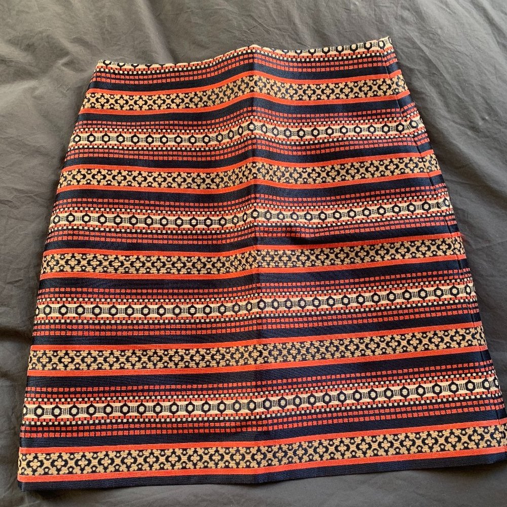 LOFT multi-color patterned skirt